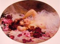 Schryver, Louis Marie de - Beauty amid Rose Petals